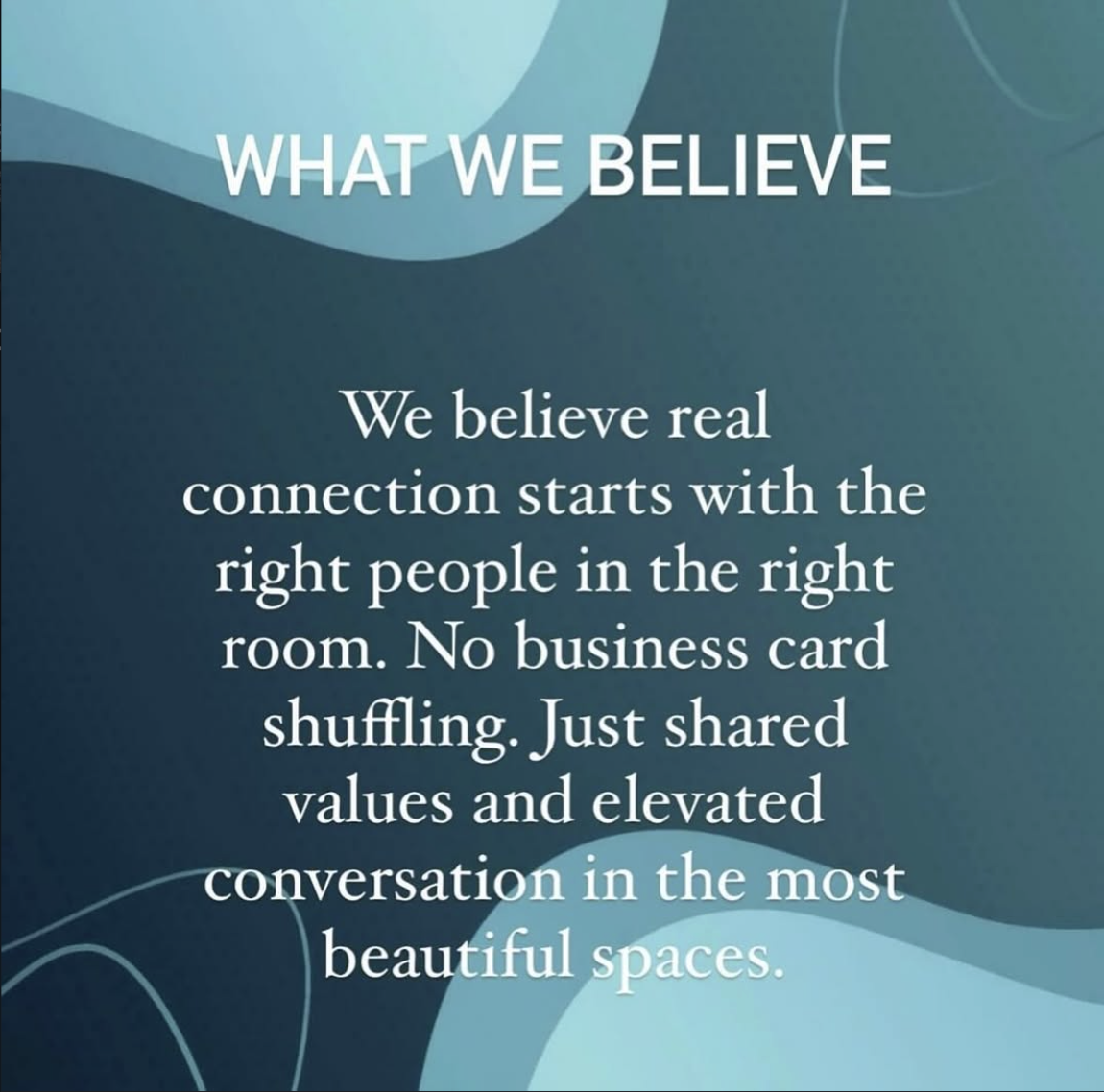 What we believe